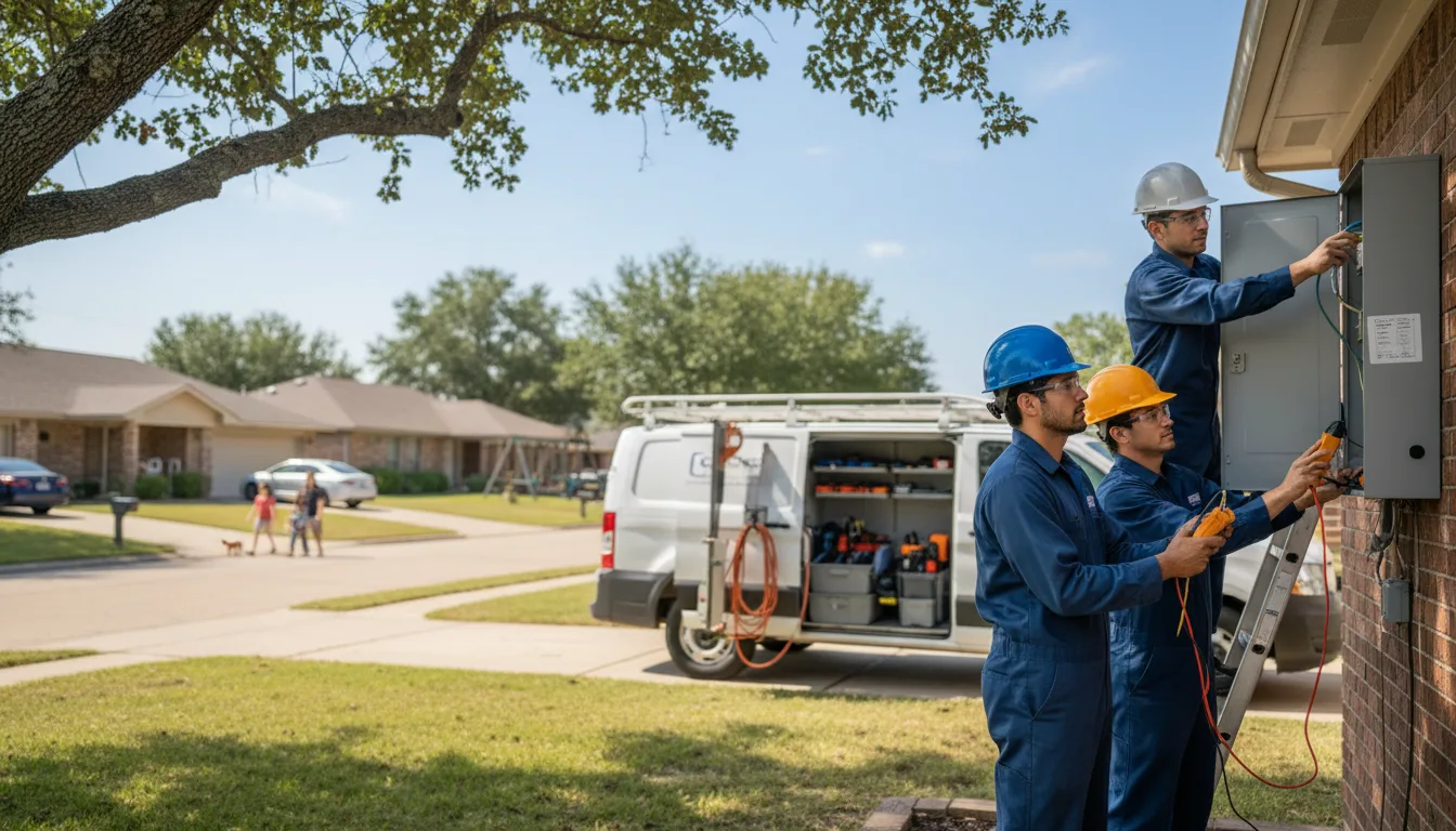 Certified electrician providing emergency electrical services in Hurdsfield, ND